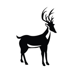 deer silhouette design. wild animal symbol.