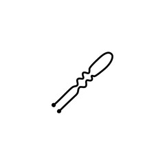 Hair pin vector icon. Hair accessories for female hairdo. Clip for hairdresser or stylist.
