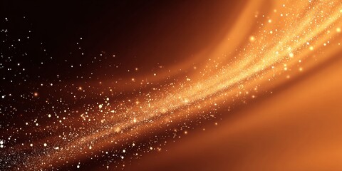 Elegant Festive Celebration with Orange and Gold Sparkle Illumination, Bokeh Lights Background