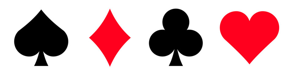 Playing card suit. Card symbols.