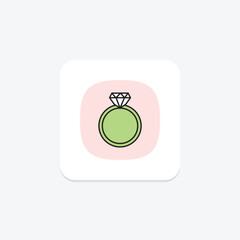 Diamond Clover Ring, vector, pixel perfect, illustrator file