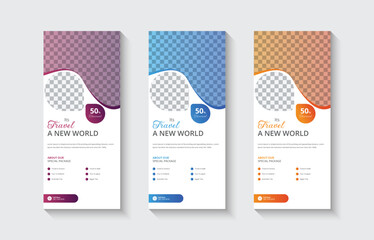 trip travel tour, vacation roll up banner promotion, roll up banner design, roll up banner template, summer