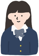 증명사진 소녀 장발