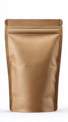 Brown pouch packaging designed for snacks or food storage used in kitchens or grocery stores Generative AI