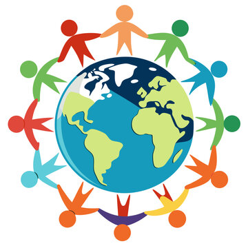 world in hands outline