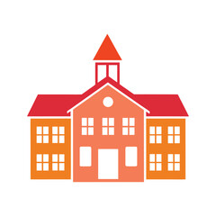 vector illustration of school building 