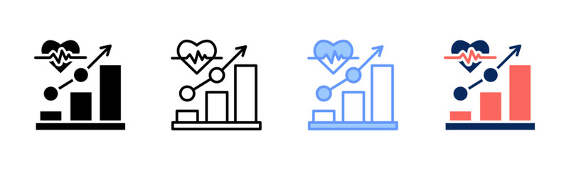 Vision Pulse icon sheet multiple style collection