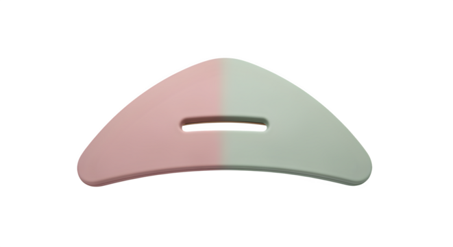 Triangle hair clip with matte finish, isolated on white background