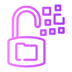 Obraz premium data leak gradient icon