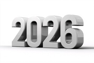 Text "2026" on a beautiful neutral background for designers, marketers and IT professionals. Popular business card, illustration, object, symbol, texture, pattern, holiday.
