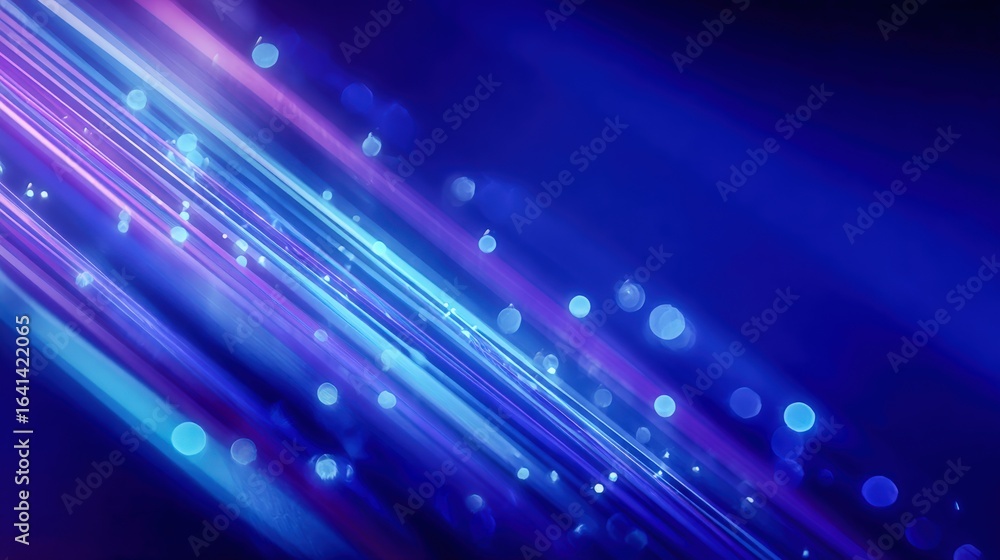 Poster dynamic abstract background with neon streaks and bokeh effects for modern designs