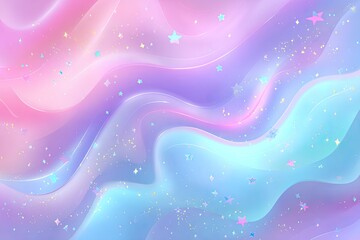 Pastel Swirls with Stars and Glitter