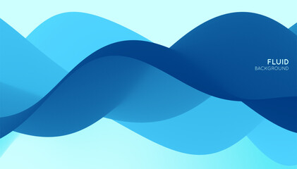 Fototapeta na wymiar Blue abstract ocean seascape. Sea surface. Realistic landscape with waves. Nature background. Cover design template. 3d vector illustration for banner, flyer, poster or brochure.
