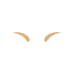 Obraz premium Brown eyebrows styles. Beauty blonde eyebrow shapes designs. Vector illustration.