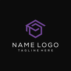 initial letter G education logo design inspiration