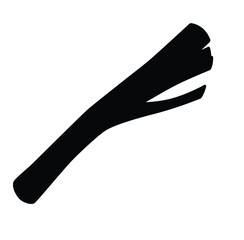 Cute cartoon hand drawn vector leek vegetable silhouette.