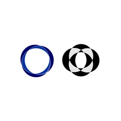 Abstract round logo on white background, vector illustration