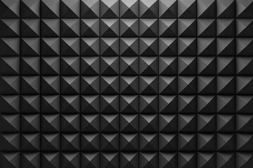 Abstract geometric pattern of dark gray pyramids.