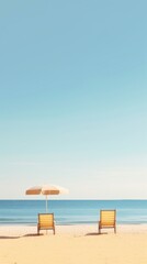 Summer beach furniture outdoors horizon.