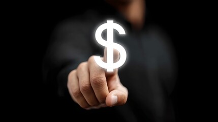 Hand Gesture with Glowing Symbol Darkness