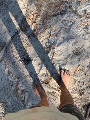feet on the sand