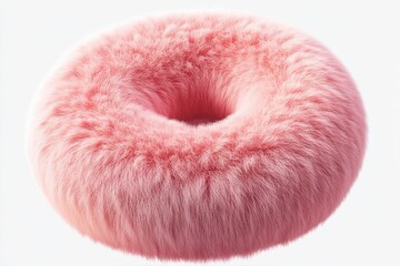 Fluffy Pink Donut Dreams Sweet Treats Soft Texture Whimsical Food Dessert on transparent background