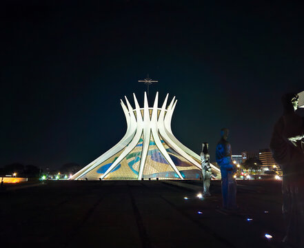 The Cathedral of Bras&iacute;lia, Metropolitan Cathedral of Bras&iacute;lia, Roman Catholic cathedral designed by Oscar Niemeyer