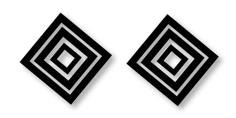 Dark squares abstract background. Realistic wall of cubes. Abstract composition of dark square tiles creating modern 3D wall texture.