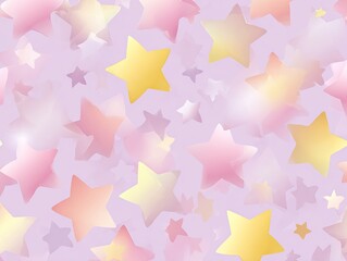 Pastel star pattern on a lavender background