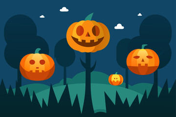 Fototapeta premium halloween background with pumpkin