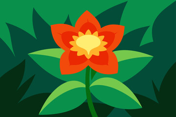 red and yellow flower