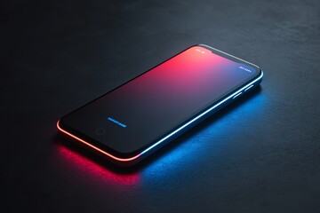 Smartphone displaying an incoming call glowing notific