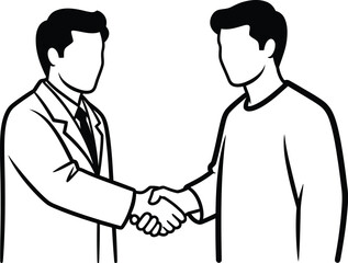 Fototapeta premium Handshake with Businessmen, Agreement Between Two People, Partnership