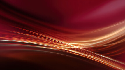 Abstract Artistic Effect with Red Background, Wavy Texture, and Dynamic Light Bands, Conveying Warmth and Vitality