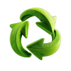 Green Grass Recycling Arrows Symbol