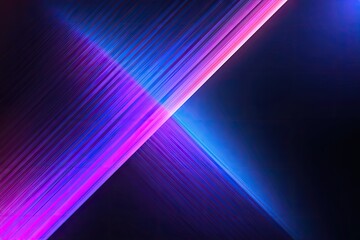 Abstract vibrant lines intersecting,  neon hues on dark background