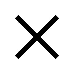 Cross icon isolated on transparent background