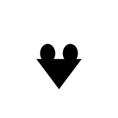 Heart icon isolated on transparent background