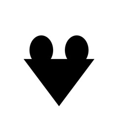 Heart icon isolated on transparent background