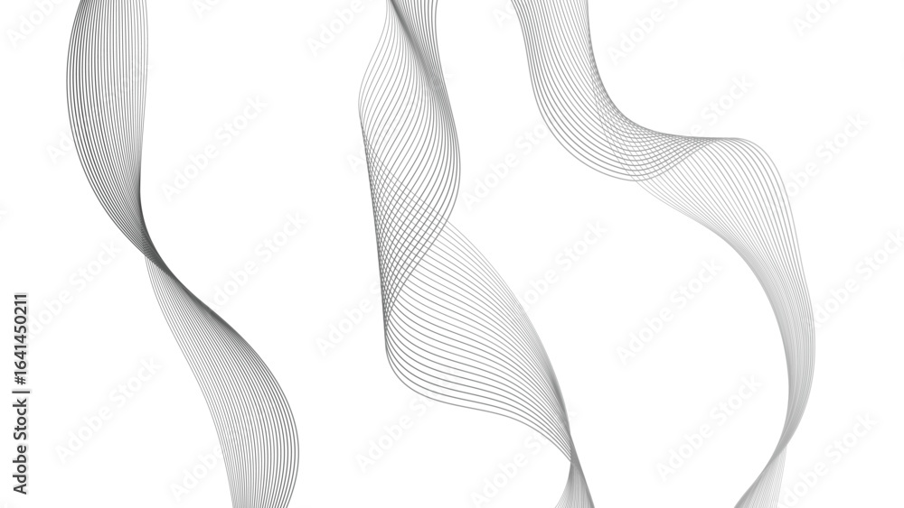 Poster abstract backdrop with grey wave gradient lines