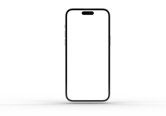 High-quality image of a modern smartphone with a blank screen, perfect for app presentations or website mockups.