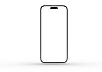 High-quality stock photo of a modern smartphone with a blank screen, perfect for app presentations or website designs.