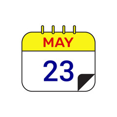 Fototapeta premium 23 may calendar icon vector design illustration
