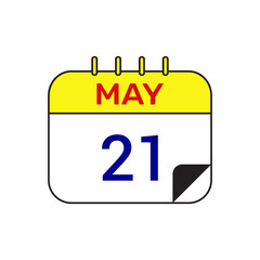 21 may calendar icon vector design illustration