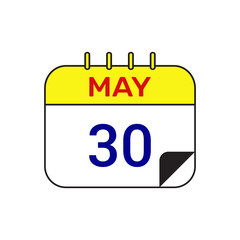 30 may calendar icon vector design illustration