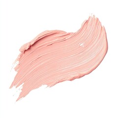 Soft peachy blush smudge on white background