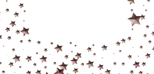 Beautiful rose gold stars scattered on white. Perfect for celebration, festive, and elegant designs.