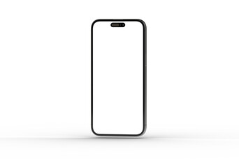 High-quality image of a smartphone with a blank screen, perfect for app presentations or website mockups.