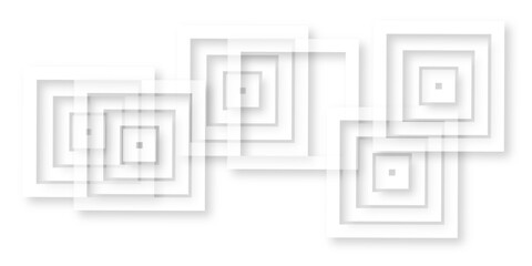 White squares abstract background. Realistic wall of cubes. Abstract composition of white square tiles creating modern 3D wall texture. white pattern backgrounds.