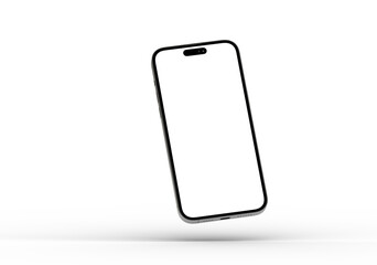 High-quality image of a modern smartphone with a blank screen, perfect for app presentations or website mockups.
